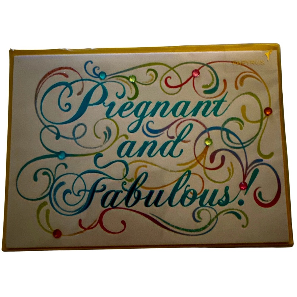 Papyrus “Pregnant and Fabulous” Congratulations Pregnancy Card NEW SEALED PKG